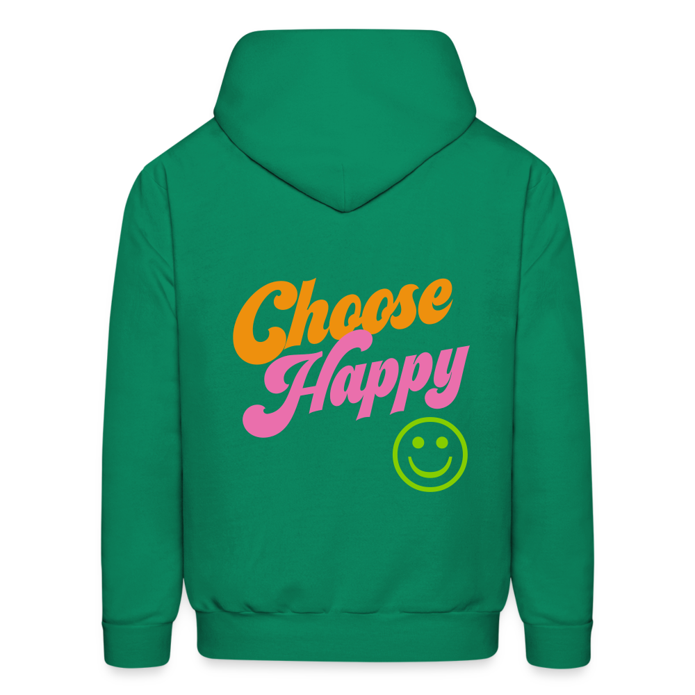 Choose Happy Men's Hoodie - kelly green