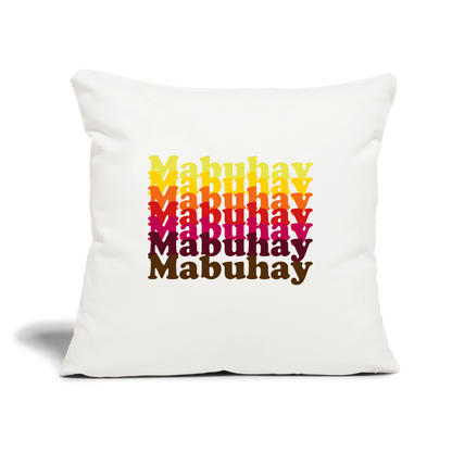 Mabuhay Throw Pillow Cover 18” x 18” - natural white