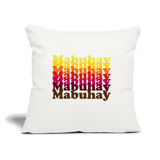 Mabuhay Throw Pillow Cover 18” x 18” - natural white