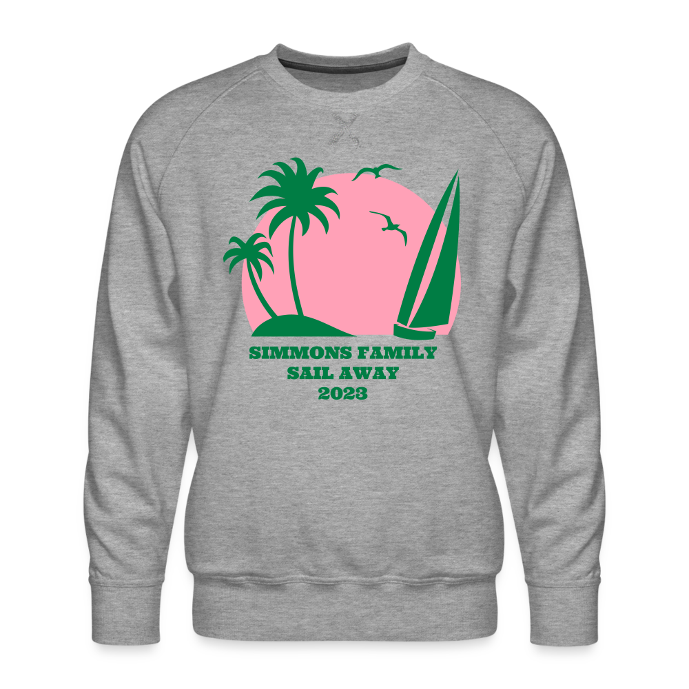 Simmons Family Sail Away Men’s Premium Sweatshirt - heather grey