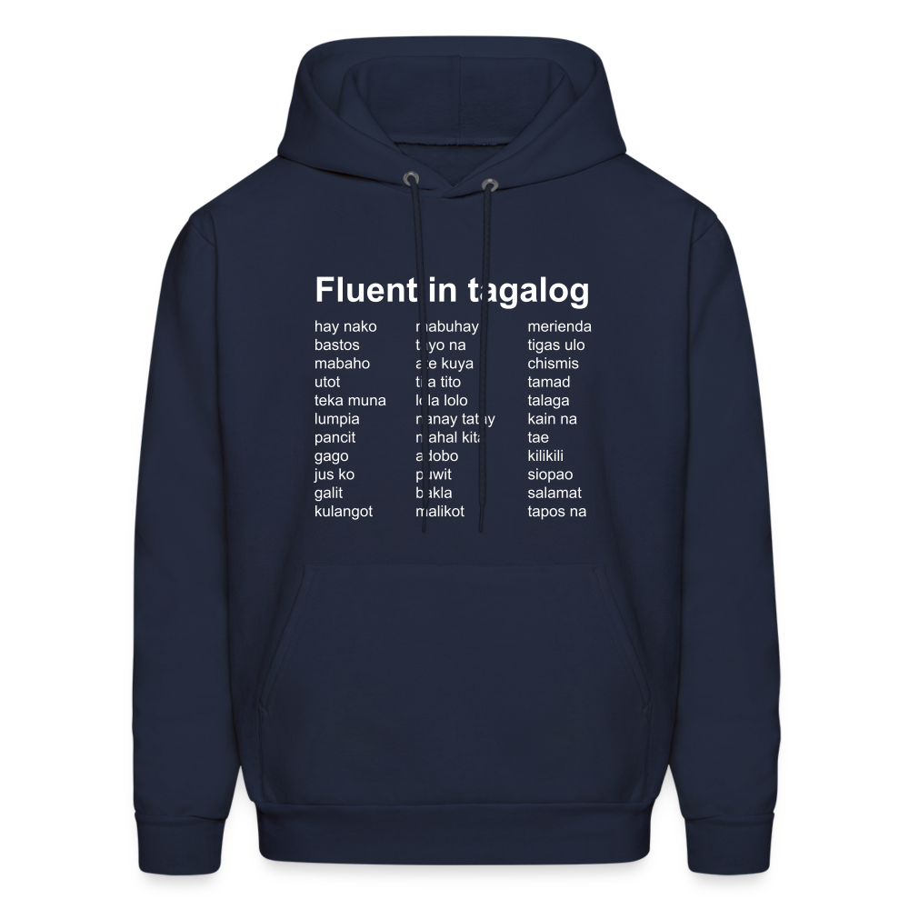 Fluent in Tagalog Men's Hoodie - navy