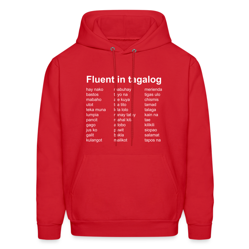Fluent in Tagalog Men's Hoodie - red