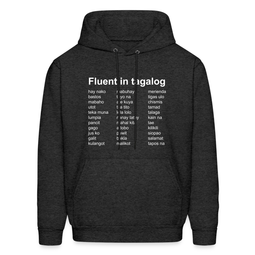 Fluent in Tagalog Men's Hoodie - charcoal grey