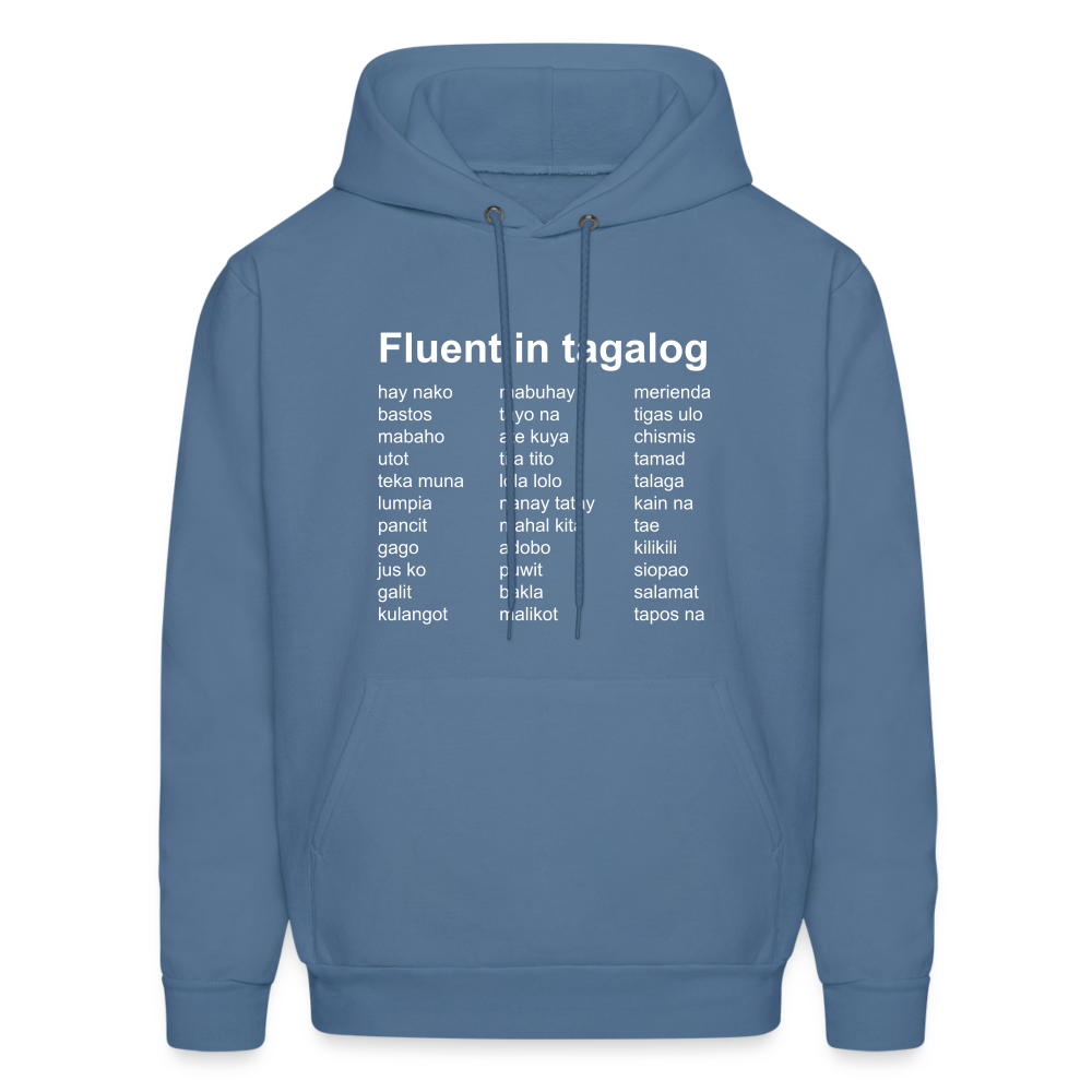 Fluent in Tagalog Men's Hoodie - denim blue