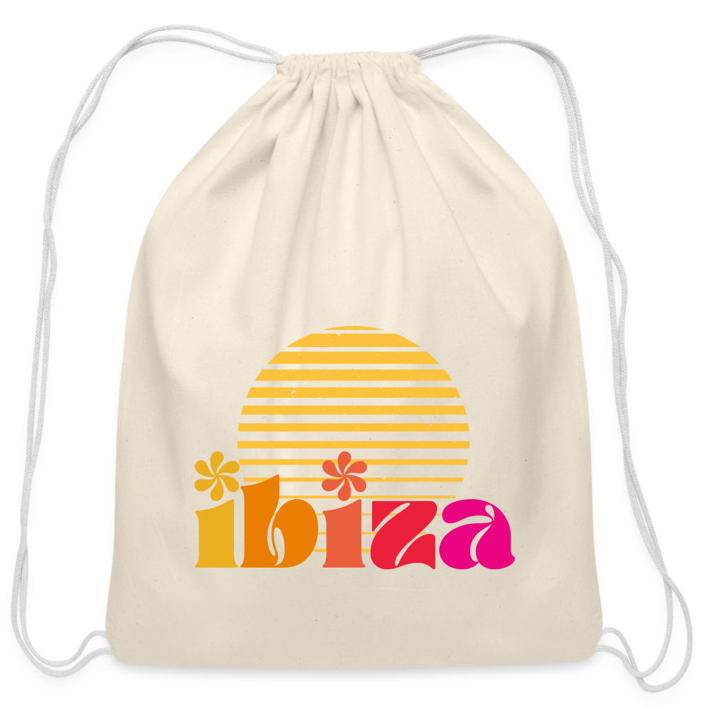Ibiza Cotton Drawstring Bag - natural