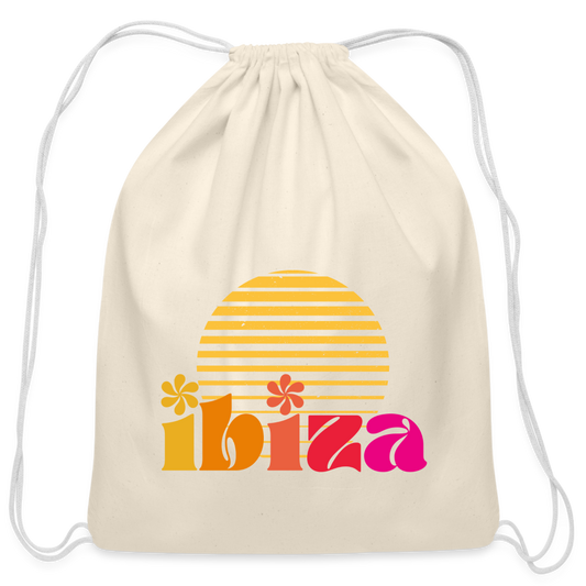 Ibiza Cotton Drawstring Bag - natural