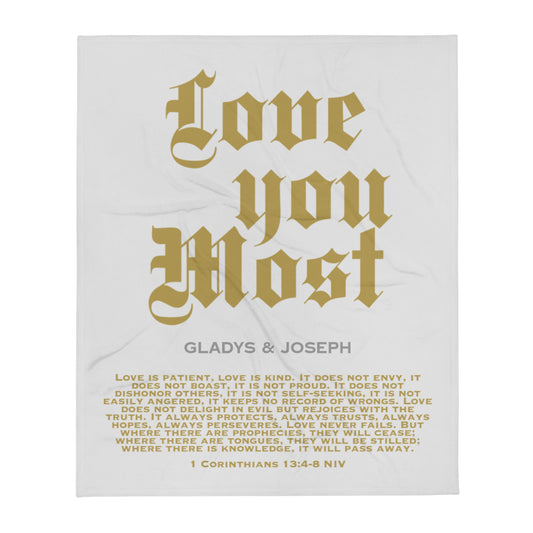 Love You Most Throw Blanket